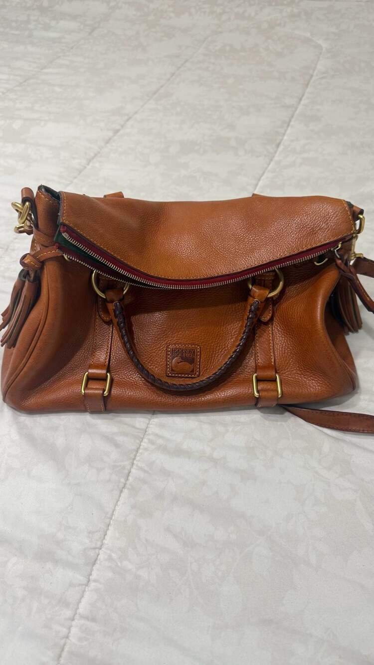 Dooney & Bourke Florentine Vachetta Leather Satchel with Braided Handles